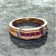 3 - Kevin 0.58 ctw Rhodolite Garnet Men Wedding Band (7.80 mm) 