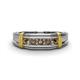 1 - Kevin 0.50 ctw Smoky Quartz Men Wedding Band (7.80 mm) 