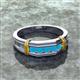 3 - Kevin 0.35 ctw Turquoise Men Wedding Band (7.80 mm) 