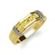 4 - Kevin 0.53 ctw Yellow Sapphire Men Wedding Band (7.80 mm) 