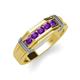 4 - Kevin 0.40 ctw Amethyst Men Wedding Band (7.80 mm) 