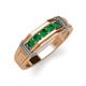 4 - Kevin 0.50 ctw Emerald Men Wedding Band (7.80 mm) 