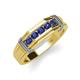 4 - Kevin 0.40 ctw Iolite Men Wedding Band (7.80 mm) 
