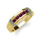 4 - Kevin 0.58 ctw Rhodolite Garnet Men Wedding Band (7.80 mm) 