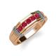 4 - Kevin 0.50 ctw Ruby Men Wedding Band (7.80 mm) 