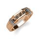 4 - Kevin 0.50 ctw Smoky Quartz Men Wedding Band (7.80 mm) 