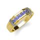 4 - Kevin 0.45 ctw Tanzanite Men Wedding Band (7.80 mm) 
