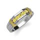 4 - Kevin 0.53 ctw Yellow Sapphire Men Wedding Band (7.80 mm) 