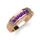 4 - Kevin 0.40 ctw Amethyst Men Wedding Band (7.80 mm) 