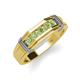 4 - Kevin 0.58 ctw Peridot Men Wedding Band (7.80 mm) 
