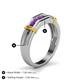 5 - Kevin 0.40 ctw Amethyst Men Wedding Band (7.80 mm) 
