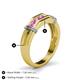 5 - Kevin 0.53 ctw Pink Sapphire Men Wedding Band (7.80 mm) 