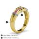 5 - Kevin 0.40 ctw Pink Tourmaline Men Wedding Band (7.80 mm) 