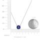 3 - Juliana 7.00 mm Round Iolite Solitaire Pendant Necklace 