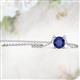 4 - Juliana 7.00 mm Round Iolite Solitaire Pendant Necklace 