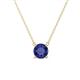 1 - Juliana 7.00 mm Round Iolite Solitaire Pendant Necklace 