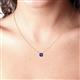2 - Juliana 7.00 mm Round Iolite Solitaire Pendant Necklace 