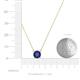3 - Juliana 7.00 mm Round Iolite Solitaire Pendant Necklace 