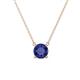 1 - Juliana 7.00 mm Round Iolite Solitaire Pendant Necklace 