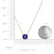 3 - Juliana 7.00 mm Round Iolite Solitaire Pendant Necklace 