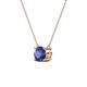 5 - Juliana 7.00 mm Round Iolite Solitaire Pendant Necklace 