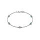 1 - Aizza (5 Stn/4 mm) Created Alexandrite Station Bracelet 