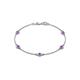 1 - Aizza (5 Stn/4 mm) Amethyst Station Bracelet 