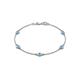 1 - Aizza (5 Stn/4 mm) Blue Topaz Station Bracelet 
