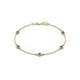 1 - Aizza (5 Stn/4 mm) Emerald Station Bracelet 