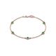 1 - Aizza (5 Stn/4 mm) Emerald Station Bracelet 
