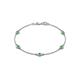 1 - Aizza (5 Stn/4 mm) Green Garnet Station Bracelet 