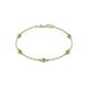 1 - Aizza (5 Stn/4 mm) Green Garnet Station Bracelet 