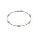 1 - Aizza (5 Stn/4 mm) Peridot Station Bracelet 