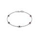 1 - Aizza (5 Stn/4 mm) Red Garnet Station Bracelet 