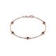 1 - Aizza (5 Stn/4 mm) Red Garnet Station Bracelet 