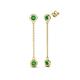 1 - Robin 1.16 ctw Green Garnet Bezel set Women Drop Dangle Earrings 