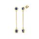 1 - Robin 0.80 ctw Iolite Bezel set Women Drop Dangle Earrings 
