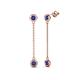1 - Robin 0.80 ctw Iolite Bezel set Women Drop Dangle Earrings 