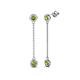 1 - Robin 1.26 ctw Peridot Bezel set Women Drop Dangle Earrings 