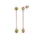 1 - Robin 1.26 ctw Peridot Bezel set Women Drop Dangle Earrings 
