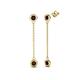 1 - Robin 1.26 ctw Red Garnet Bezel set Women Drop Dangle Earrings 