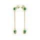 3 - Robin 1.00 ctw Emerald Bezel set Women Drop Dangle Earrings 