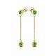 3 - Robin 1.16 ctw Green Garnet Bezel set Women Drop Dangle Earrings 