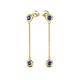 3 - Robin 0.80 ctw Iolite Bezel set Women Drop Dangle Earrings 