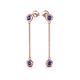 3 - Robin 0.80 ctw Iolite Bezel set Women Drop Dangle Earrings 
