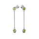 3 - Robin 1.26 ctw Peridot Bezel set Women Drop Dangle Earrings 