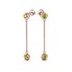 3 - Robin 1.26 ctw Peridot Bezel set Women Drop Dangle Earrings 