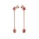 3 - Robin 0.80 ctw Pink Tourmaline Bezel set Women Drop Dangle Earrings 