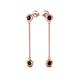 3 - Robin 1.26 ctw Red Garnet Bezel set Women Drop Dangle Earrings 