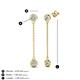 4 - Robin 1.00 ctw Lab Grown Diamond Bezel set Women Drop Dangle Earrings 